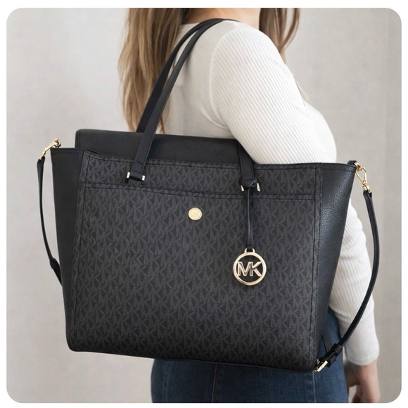 Michael Kors Black Signature Tote Bag & Wallet - Picture 9 of 9